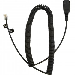 Jabra QD cord, coiled, mod plug [8800-01-06] - Шнур-переходник QD на RJ10, витой 50 см - 2 м, для Siemens